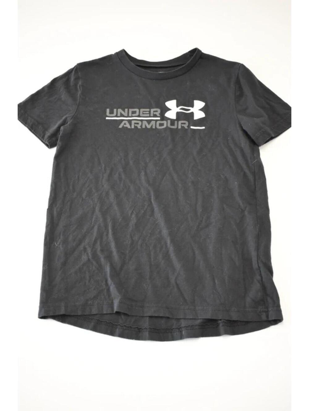 Under Armour Youth T-Shirt Black HeatGear Loose Fit Size Medium YMD Athletic Tee